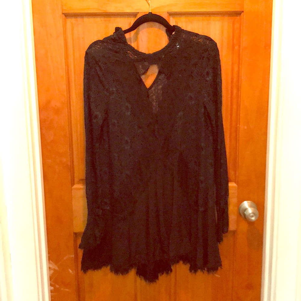 Free people lacy black dress
